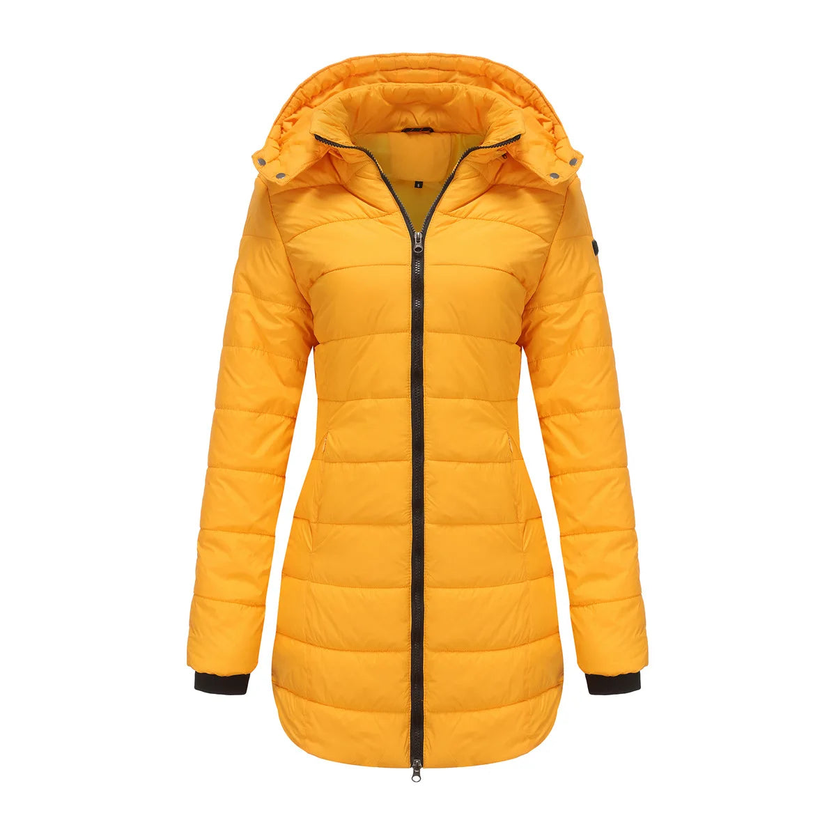 2024 New Waterproof Overcoat Women's Removable Cap Long-sleeved Parkas Winter Warm Jacket Female Red Yellow Gray Dark Blue Coats