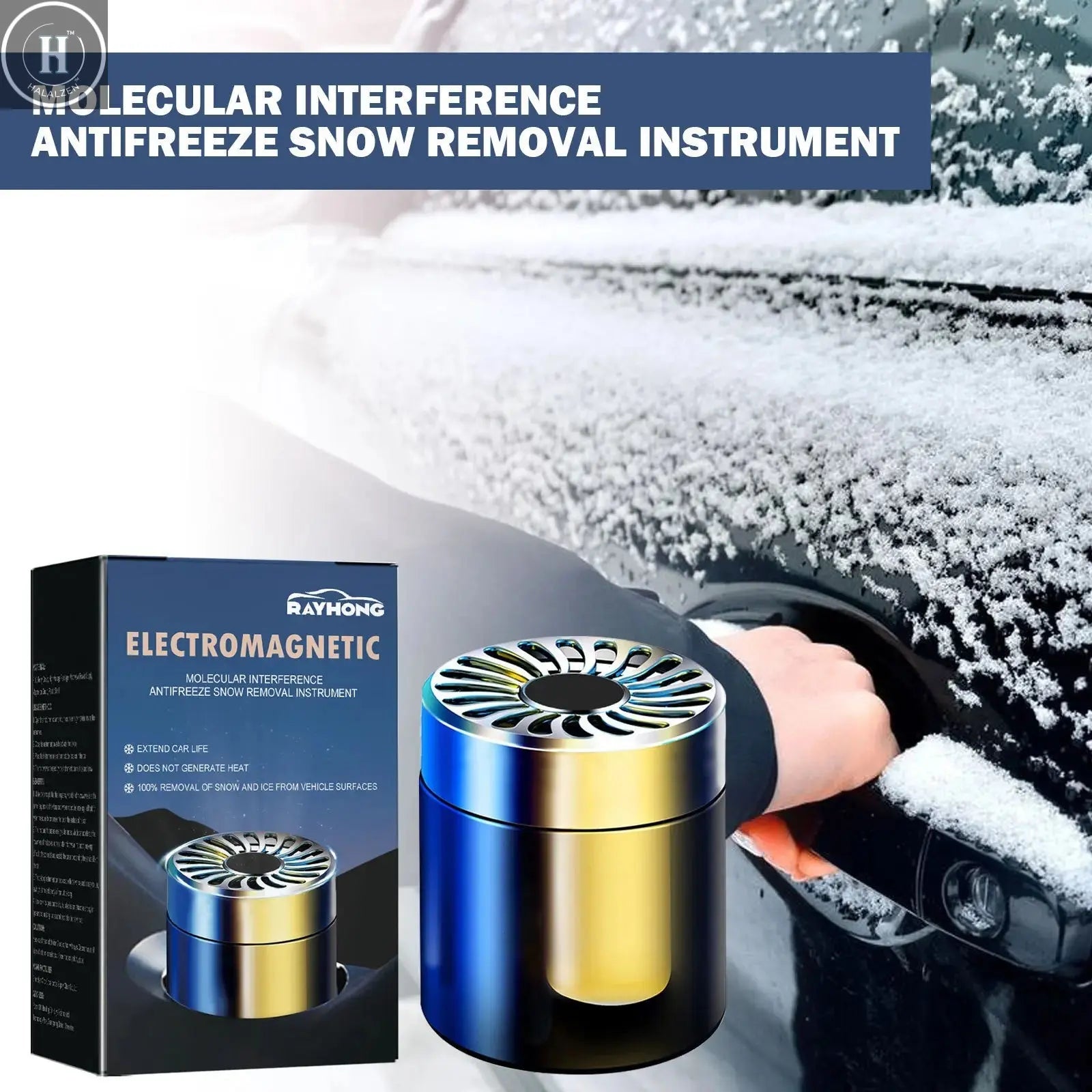 Electromagnetic Car Snow Removal Device Antifreeze Snow Removal Instrument Solar Car Snow Remover Defroster Windshield De Icer HALALZEN