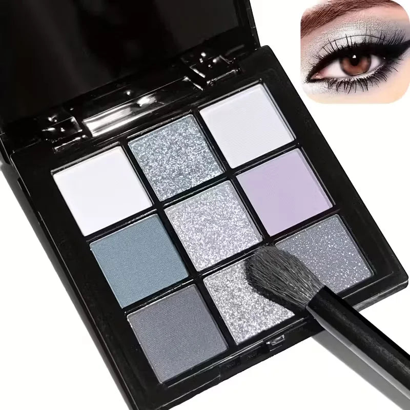 A 9-color smoky eyeshadow palette