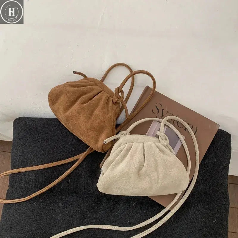 Trendy Matte Shoulder Bag for Women Shell Crossbody Bags Retro Fashion Small Purse Unique Design Versatile Texture Storage Bags HALALZEN