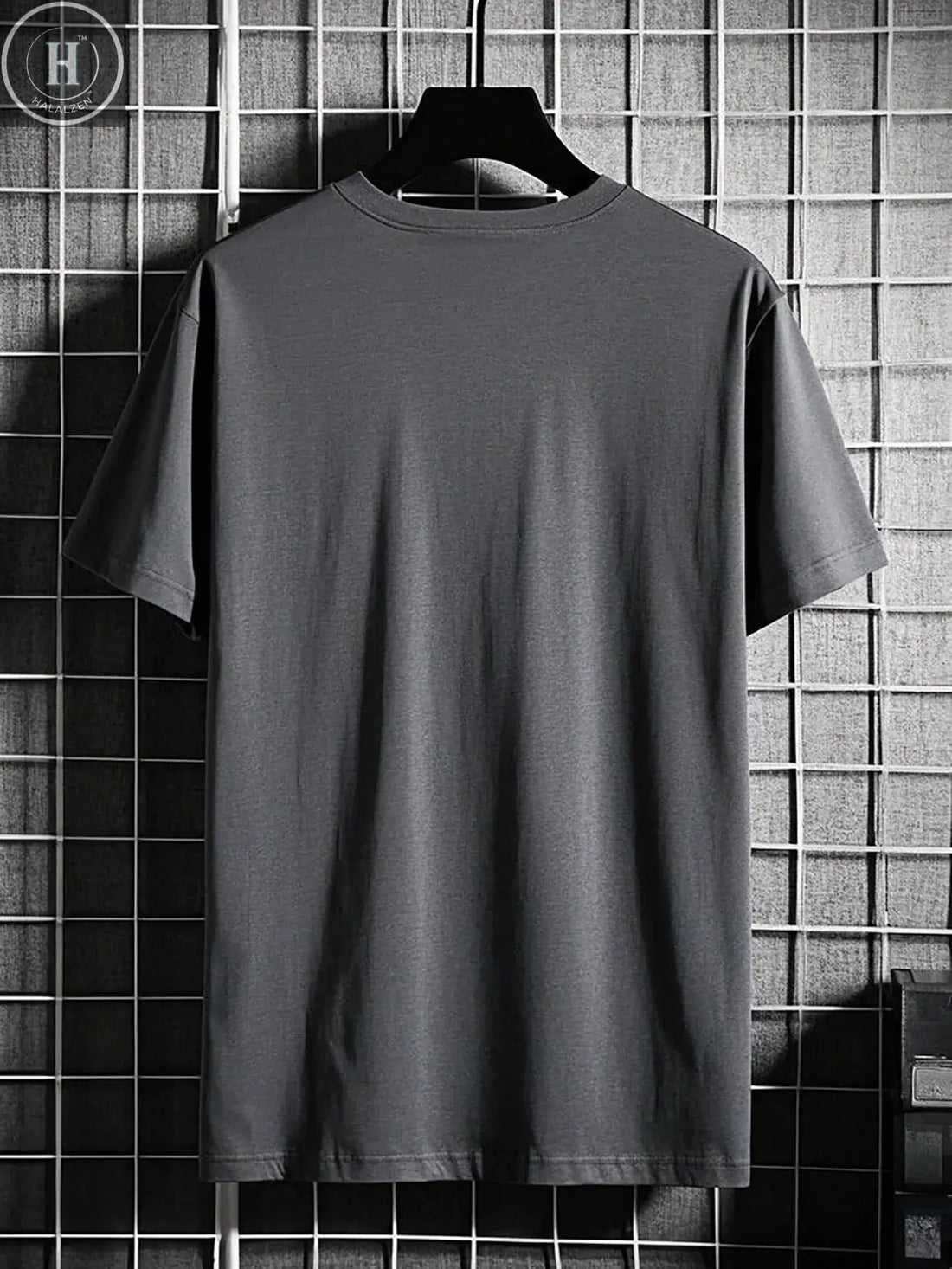 Men's 100% cotton fashionable casual loose oversized retro motorcycle pattern printed round neck short sleeved t-shirt HALALZEN