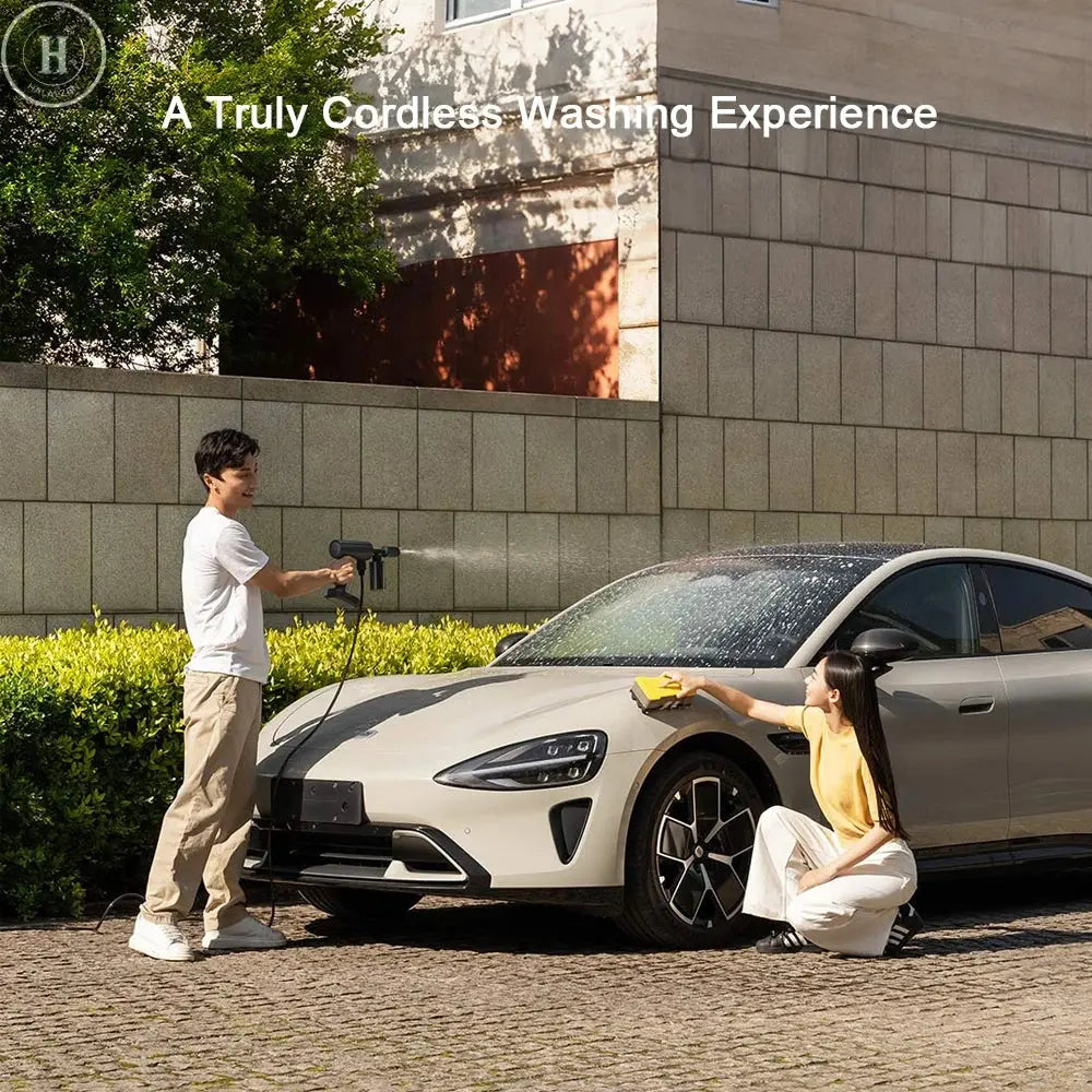 Wireless Car Washer 2: Cordless Design, 1.5MPa Pressure, 160L/h Flow Water, 3 Spray Modes, 2000mAh Battery, 6m Hose HALALZEN