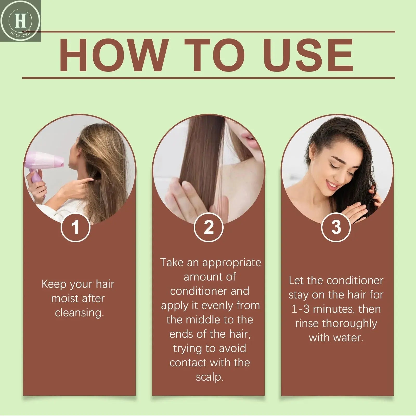 Hoegoa Avocado Oil Hair Care Set Improve Growth Thicken Deep Cleaning Plants Extract For Silky Hair Shampoo Conditioner Products HALALZEN