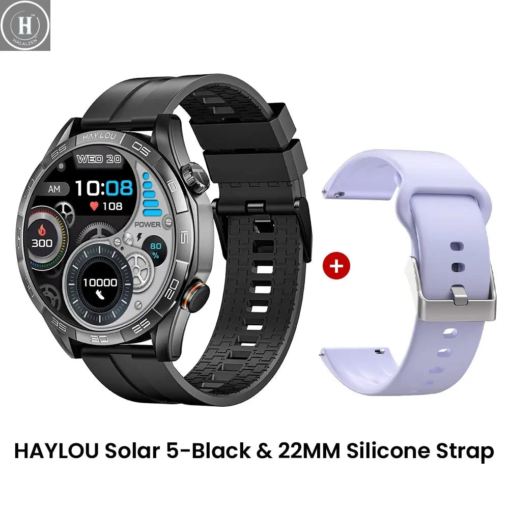 HAYLOU Solar 5 Voice Calling Smartwatch 1.58'' AMOLED Display 60Hz Smart Watch 24H Health Monitoring Sports Smartwatch for Men HALALZEN