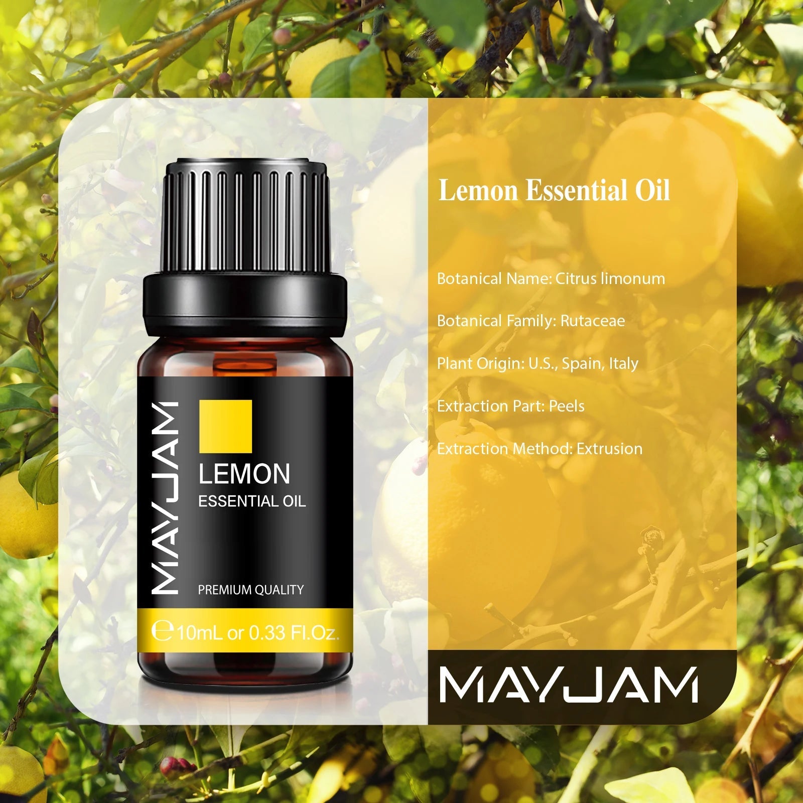 10ML Pure Natural Essential Oils Lemongrass Lavender Mint Lemon Citronella Tea Tree Vanilla Oil for Humidifier Diffuser HALALZEN