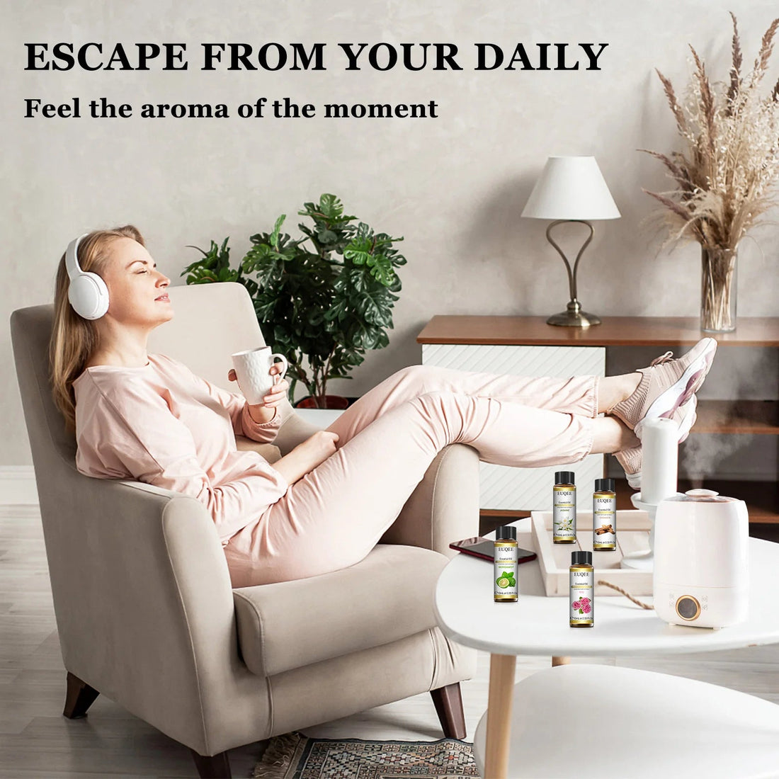 EUQEE 10ml Palo Santo Plant Essential Oil with Dropper Blue Tansy Cardamom Wintergreen Fennel Lavender  Vanilla Oil For Diffuser HALALZEN