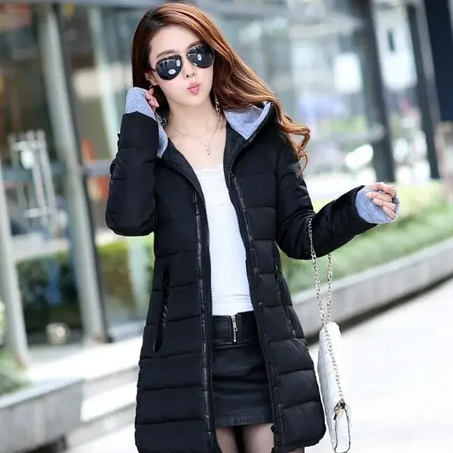 Cheap wholesale waterproof Autumn Winter fashion casual women overcoat warm jacket thick long Lady Coats female warm Parkas