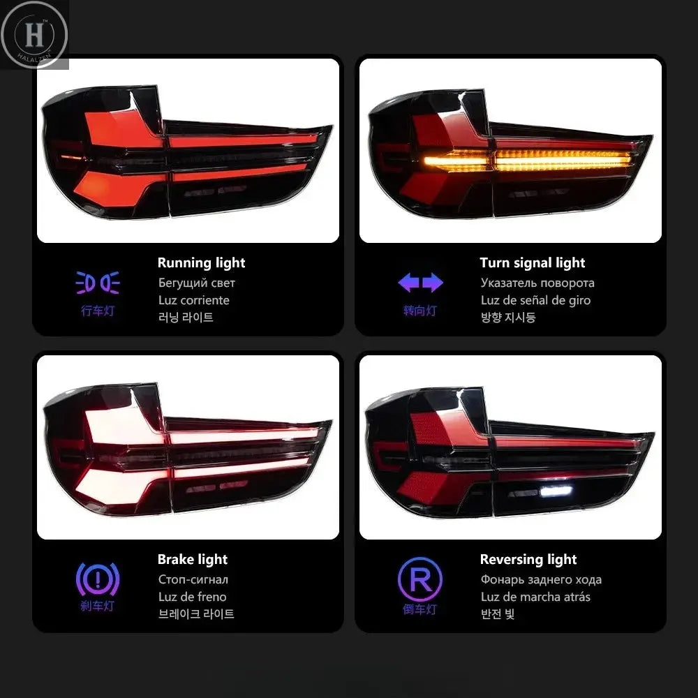 Car LED Tail Light Assemblies For BMW X5 F15 X5M F85 2014-2018  Auto Fog DRL Brake Turn Signal Lamp Plug and Play HALALZEN