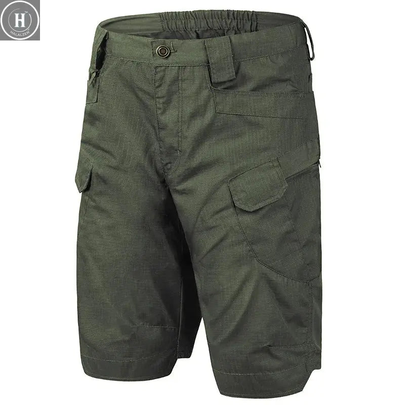 Outdoor Multi-Pocket Shorts Mens Summer Tactical Casual Shorts Waterproof Quick-dry Combat Pants Lightweight Training Shorts HALALZEN