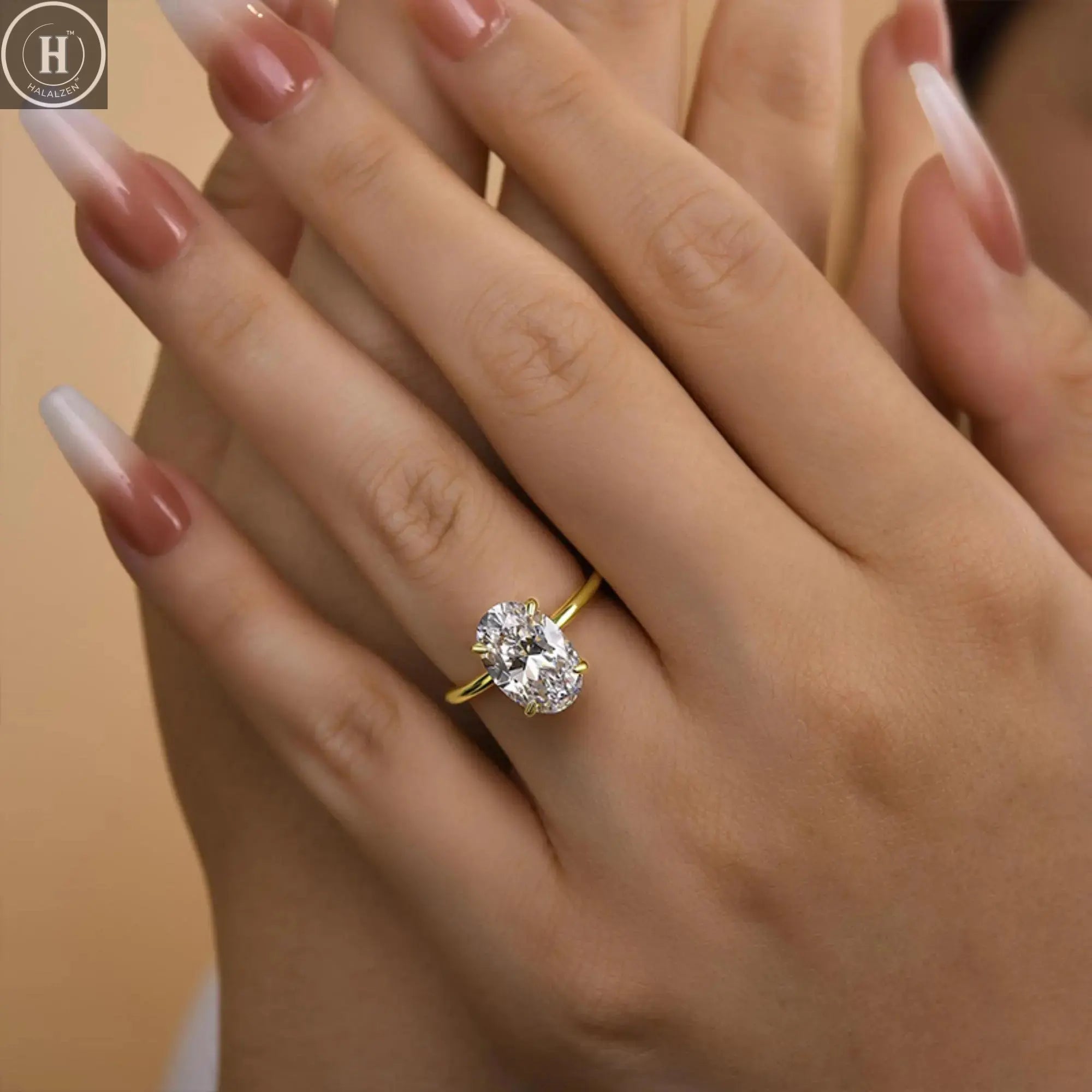 925 Sterling Silver Luxury Shiny 1-8CT Zircon Engagement Ring Wedding Band For Women Promise Eternity Ring Fine Jewelry Gift HALALZEN