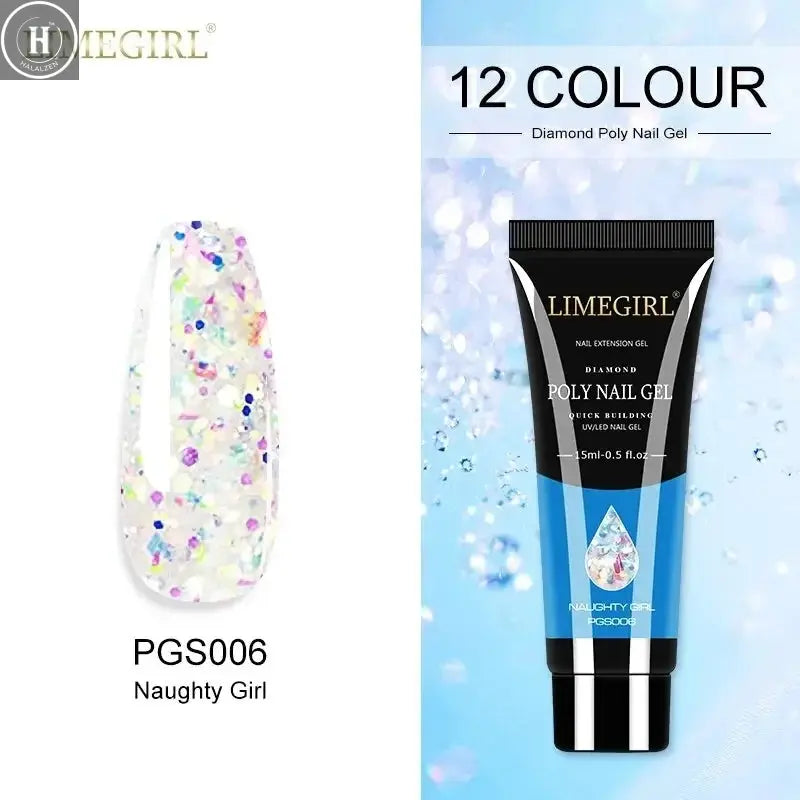 15ml Poly Extension Nail Gel For Nail Art Manicure Design 24Colors UV Varnishes Semi Permanent Builder Nail Gel Polish HALALZEN