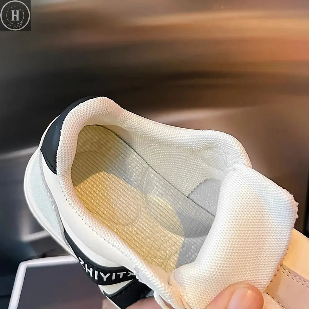 Spring Running Shoes For Children PU Leather Waterproof Kid's Tennis Shoes Anti-slippery Teenager Boy's Girl's Sneakers HALALZEN