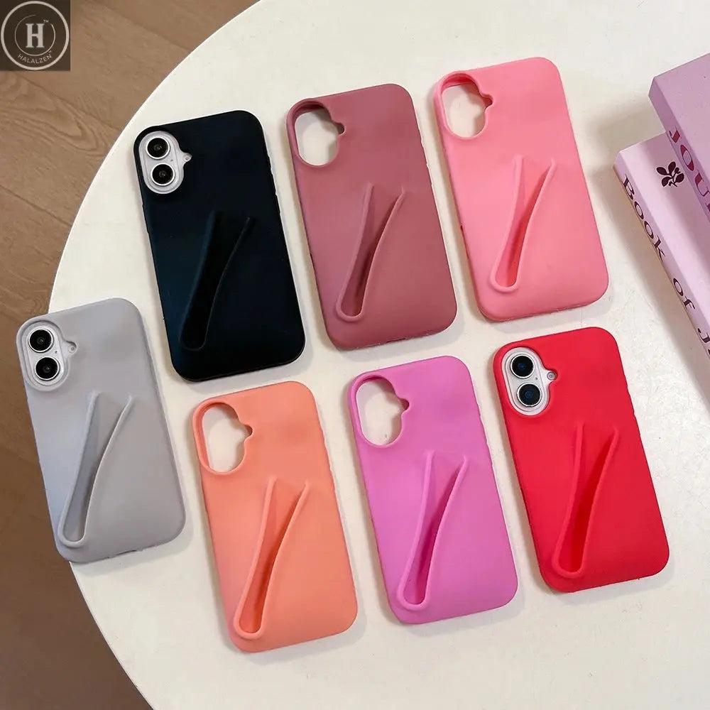INS Lipstick Silicone Phone Case For iPhone 11 13 16 15 14 13 12 Pro Max 16 Plus Portable Lip Gloss Holder Soft Silicone Cover Halalzen UK