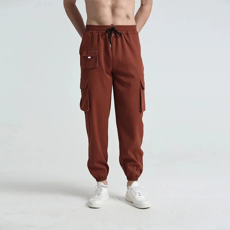 Men s Outdoor Hiking Cargo Pants Lightweight Quick Dry Breathable Trousers with Adjustable Waistband and Pockets Halalzen UK