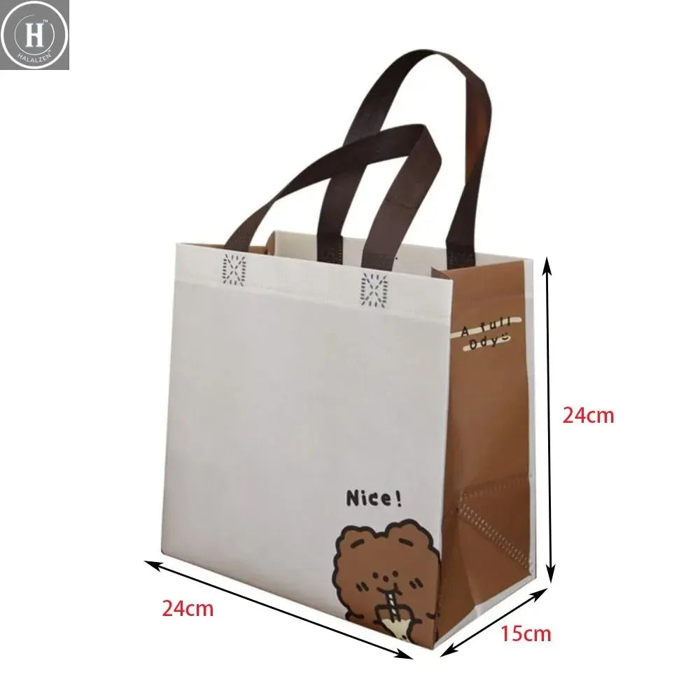 Hot Sale Non-woven Fabric Shopping Bag Trendy Casual Handbag Large Capacity Waterproof Underarm Bag Lady HALALZEN