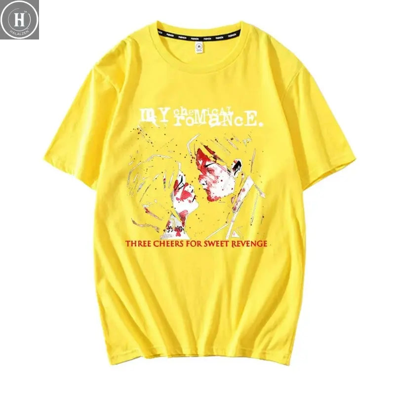 Hot Sale Couple Tshirts My Chemical Romance Mcr Dead Emo Popular Style 100% Cotton T-shirts Fashion Funny Comfortable T-shirt HALALZEN