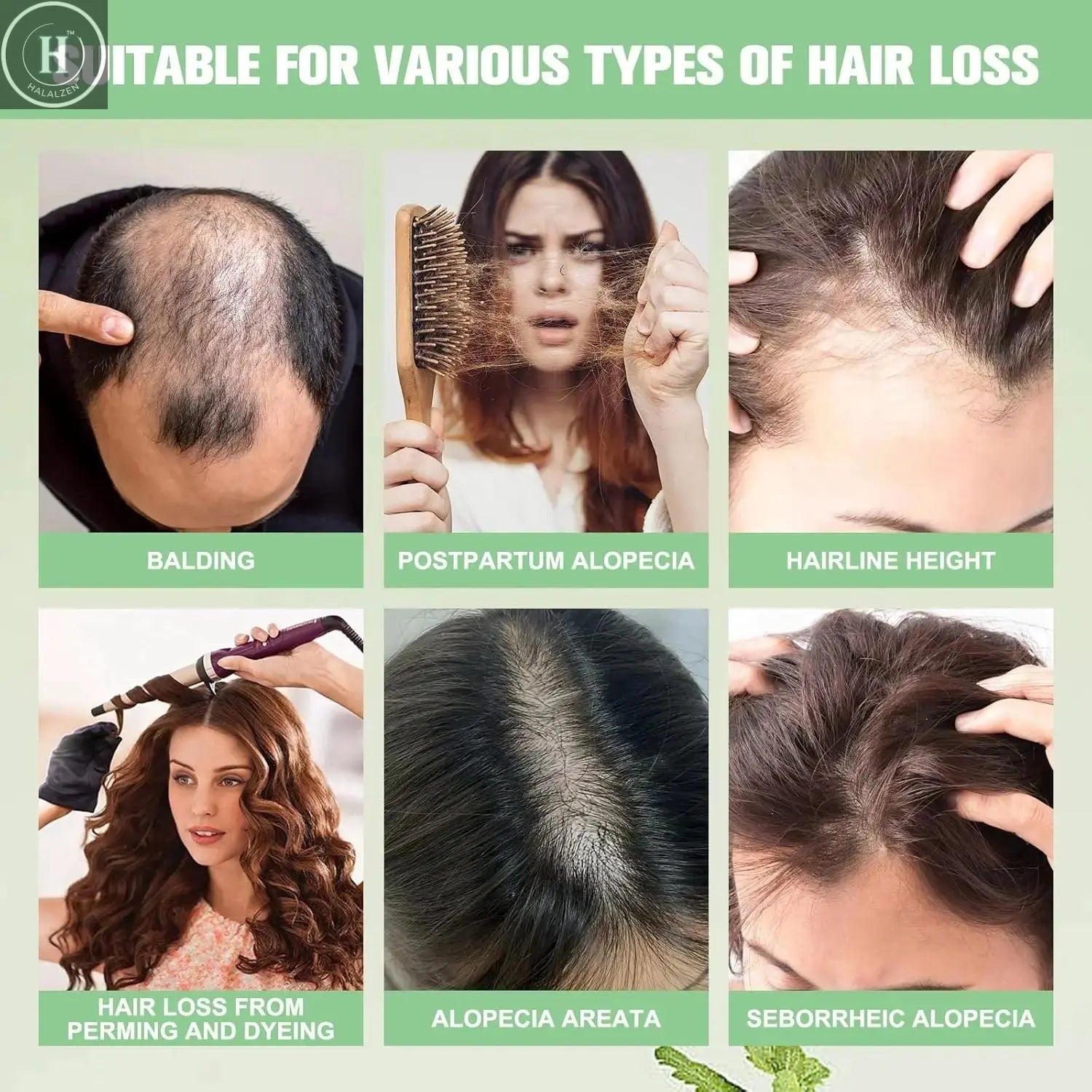 Rosemary Oil Hair Growth Shampoo Organic Thickening for Thinning Hair & Hair Loss Volumizing Natural Shampoo for Men and Women HALALZEN