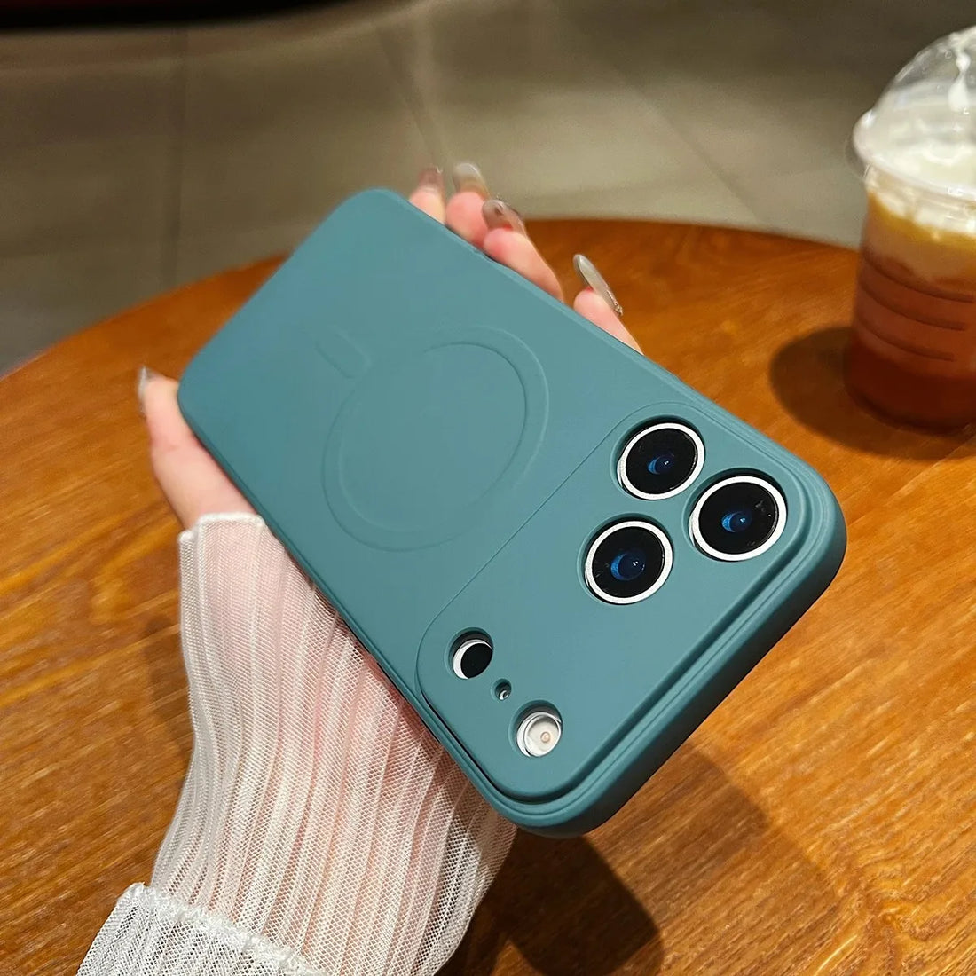 for iPhone 17 Pro Max 17 Air Case Magnetic Cover Mag-safe Liquid Silicone Lining All-round Camera ProtectPlease note phone model