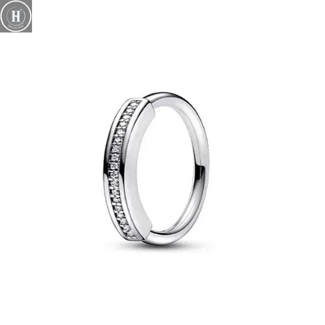 Hot Sale Original 925 Sterling Silver Women Finger Rings for Women Silver Love Heart Rhomboid Moon Star Luxury Jewelry Trinkets HALALZEN