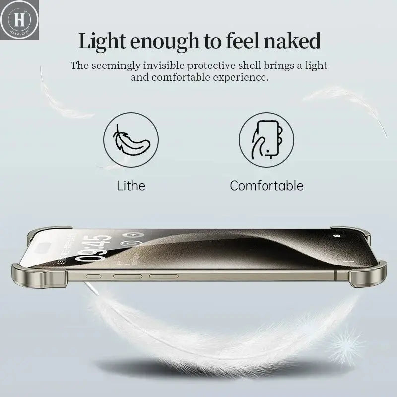 Luxury Alien Titanium Alloy Bumper Phone Case For iPhone 15 13 12 14 Pro Max 15Plus Metal Lens Film Protection Corner Pads Cover Halalzen UK