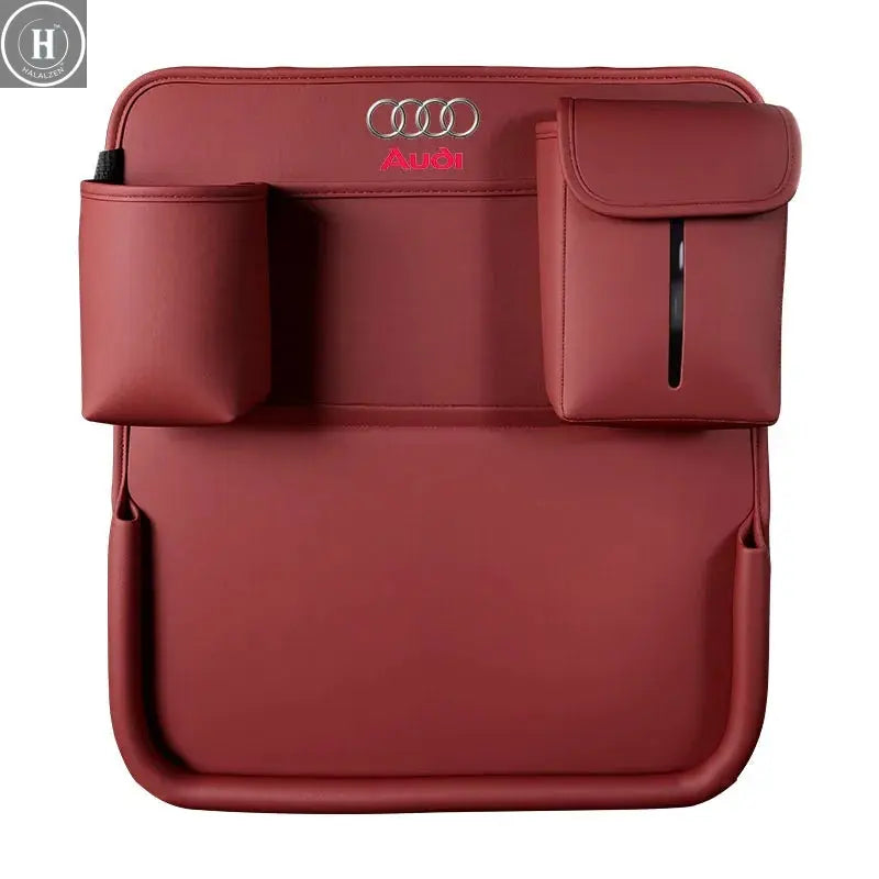 Car Seat Back Storage Bag Foldable Dining Table Tablet Tray Hanging Bag for Audi A1 A3 A4 A5 A6 A7 A8 Q3 Q5 Q7 Q8 RS4 RS5 S3 S4 HALALZEN