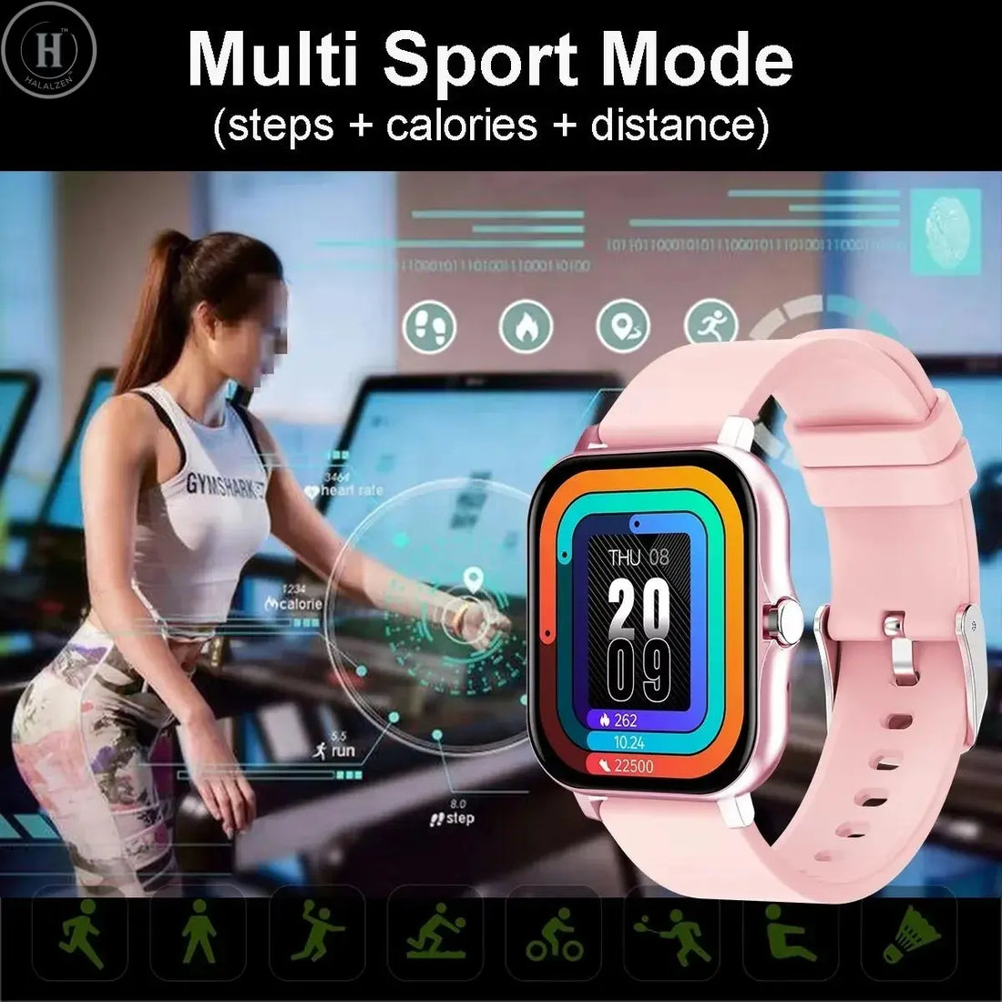 2026 New Multifunctional Smart Watch Men & Women Bluetooth Connected Phone Music Fitness Sports Bracelet Sleep Monitor watch HALALZEN