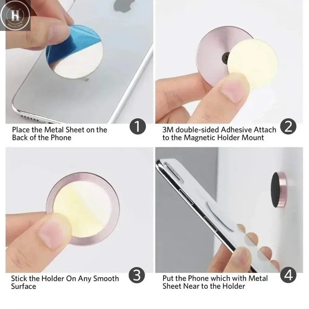Magnetic Car Phone Holder Universal Car Phone Stand for iPhone Xiaomi Huawei Samsung Dashboard Wall Mounted Car Magnet Sticker HALALZEN