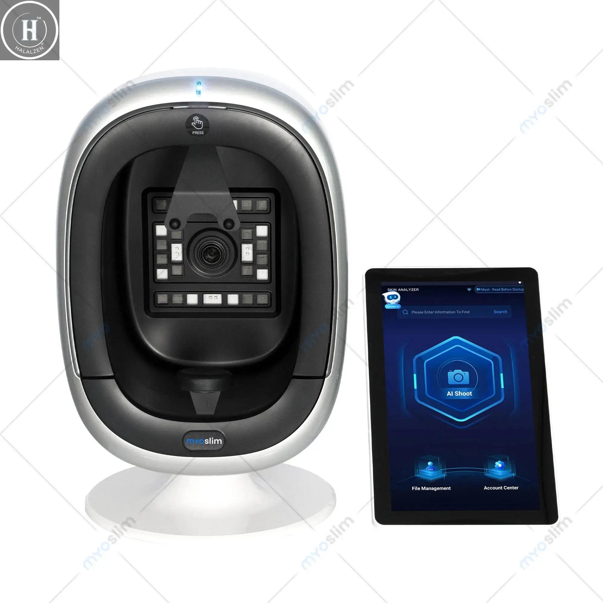 15.6 inch 3D Facial Skin Analyzer Machine Skin Analyzer Facial Machine 9 Light Spectrum Skin Analysis Scanner HALALZEN