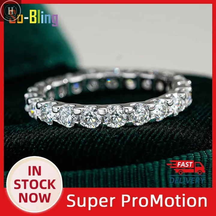 So-Bling S925 Sterling Silver Rings For Women Elegant Fine Cubic Zirconia Ring Bridal Wedding Engagement Women Trendy Jewelry HALALZEN
