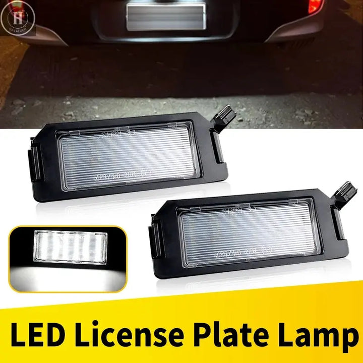 2Pcs For Hyundai I10 I20 Ioniq Veloster Genesis Coupe Tiburon Kia Rio Soul Picanto NO Error LED Number License Plate Light Lamps HALALZEN