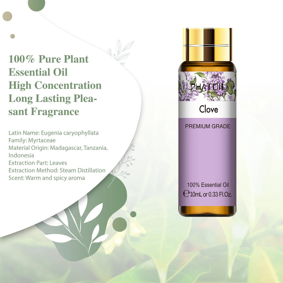 PHATOIL 10ml Sweet Orange Pure Essential Oil with Dropper for Humidifier Diffuser Myrrh Pine Needles Tangerine Thyme Aroma Oils HALALZEN