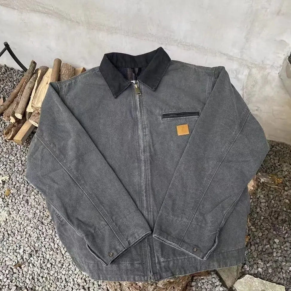 J97 Detroit American Vintage Washed Denim Tooling Jacket Canvas Jacket