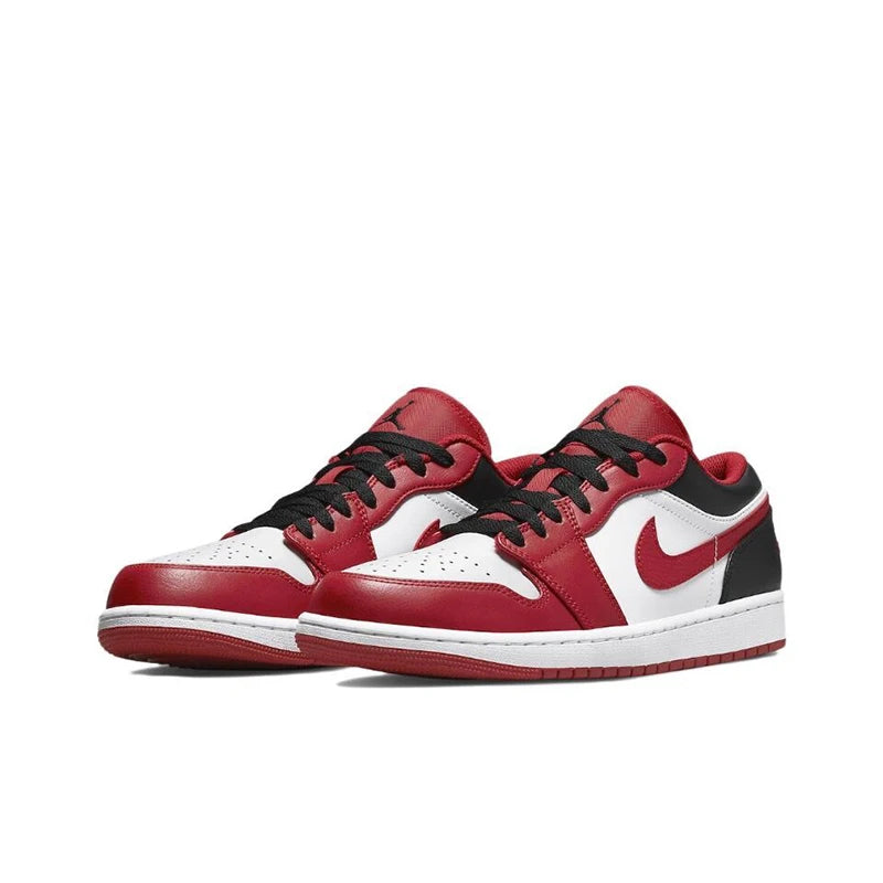 Original Air Jordan 1 low "Red Anti-Slip Low Top Retro Basketball Shoes Men's Sneakers