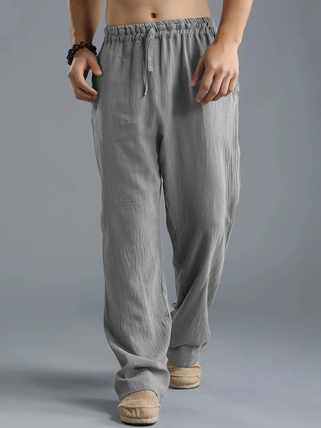Men's plus-size slacks linen breathable sweatpants Halalzen UK