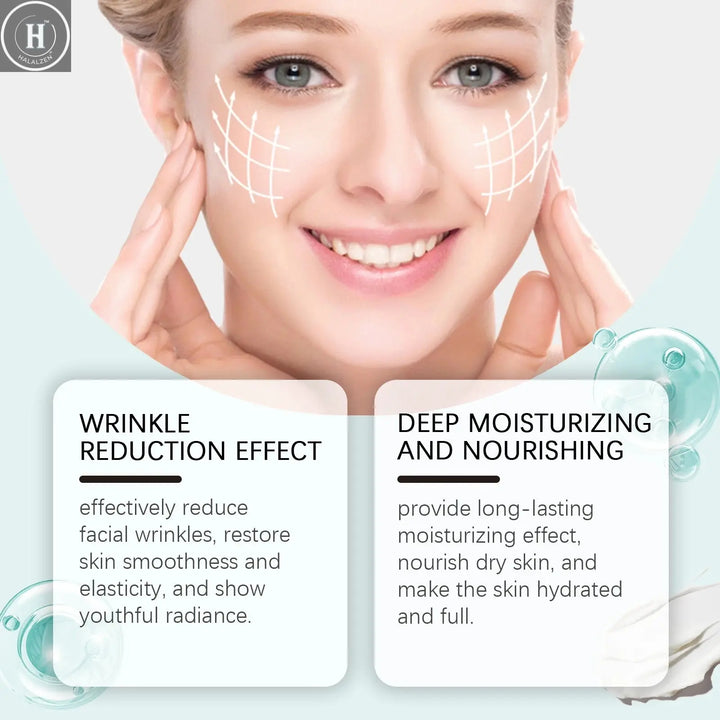 Collagen Firming Facial Cream Rejuvenation Vitamin E for Skin Renewal Deep Nourish Smooth Skin Firming Tightening Cream HALALZEN