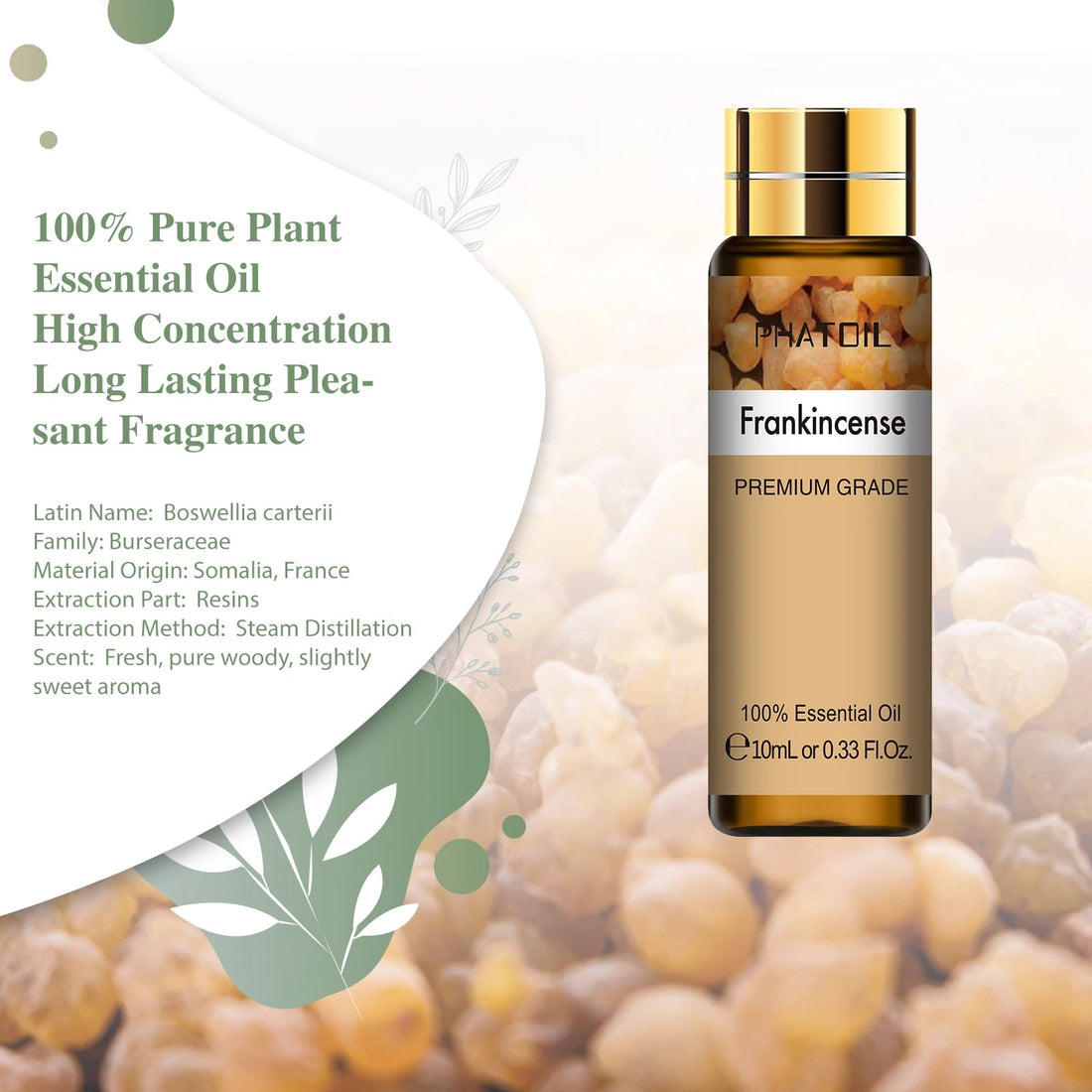 PHATOIL 10ml Sweet Orange Pure Essential Oil with Dropper for Humidifier Diffuser Myrrh Pine Needles Tangerine Thyme Aroma Oils HALALZEN