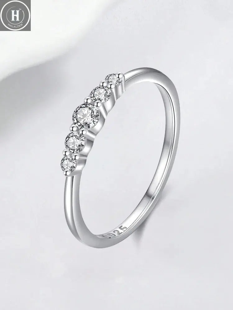 925 Sterling Silver Fashion Classic Gorgeous Shiny Zircon Ring For Women Engagement Wedding Luxury High Quality Fine Jewelry HALALZEN