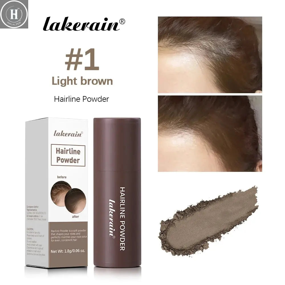 Hairline Powder Long Lasting Shadow Filling Forehead Hair Gaps Waterproof Sweat-proof Fine Powder Natural Color Hairline Makeup HALALZEN