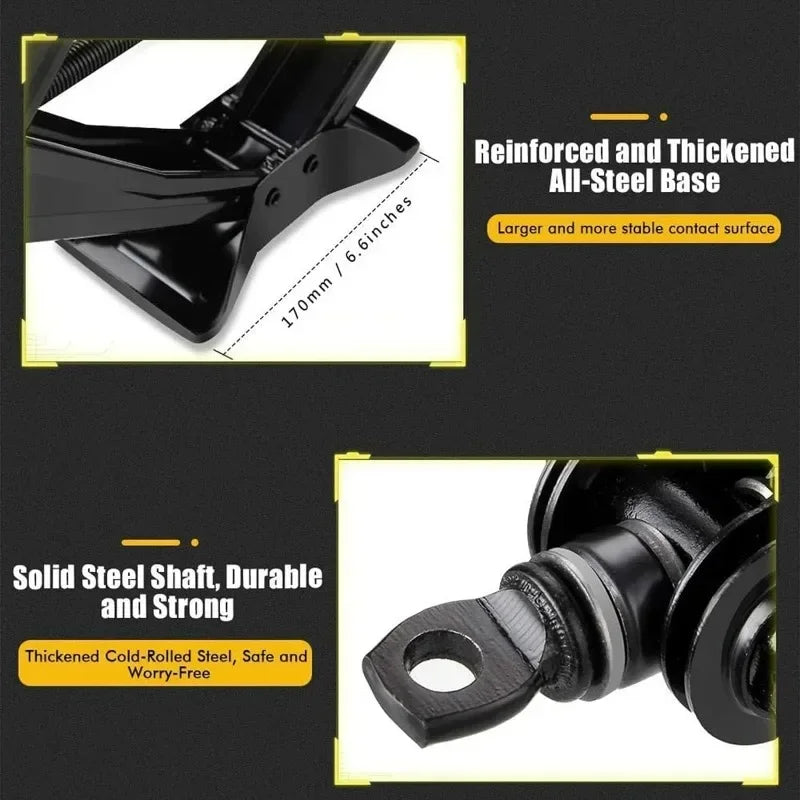 Car Jack 0.8T/1T/2T Portable Scissor Jack Labor Saving Hand Cranked For Tire Replacement Vehicle Repair Car SUV Van Repair Tool