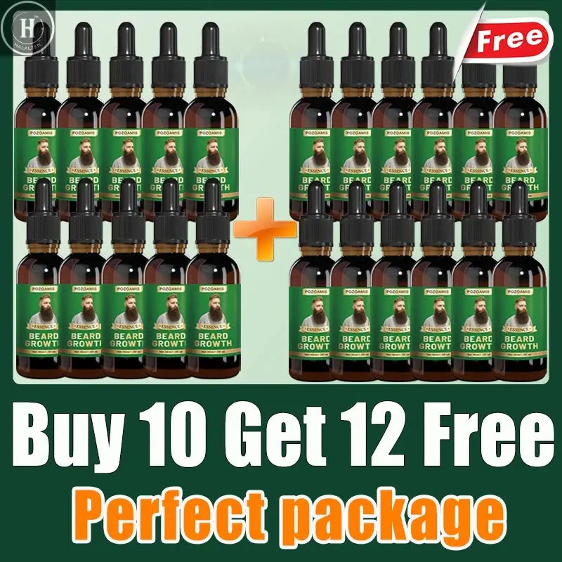 The most effective beard growth essence in 2025, grow a thick beard in 7 days. Chest hair, leg hair, beard and hair growth HALALZEN