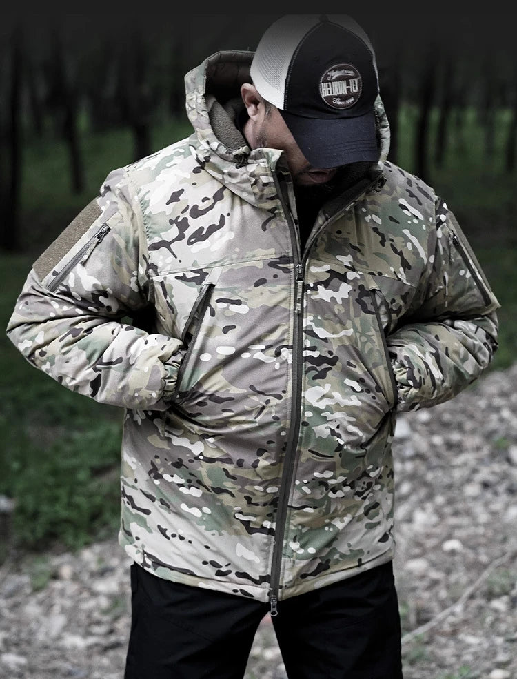 2.0 Upgrades Tactical Jacket Men Outdoor Hiking Windproof Warm Hooded Windbreaker Coat Camo Cotton Clothes Winter Jackets Male