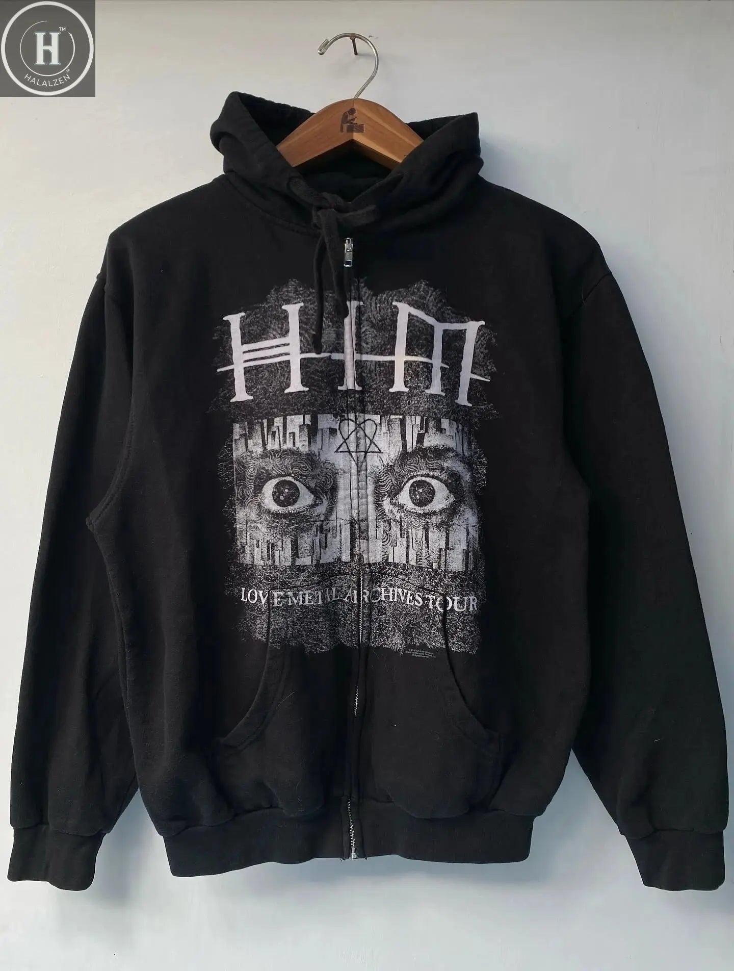 Trendy gradient tie-dye sweatshirt, personalized text print, high street style hooded cardigan, same style for men and women HALALZEN