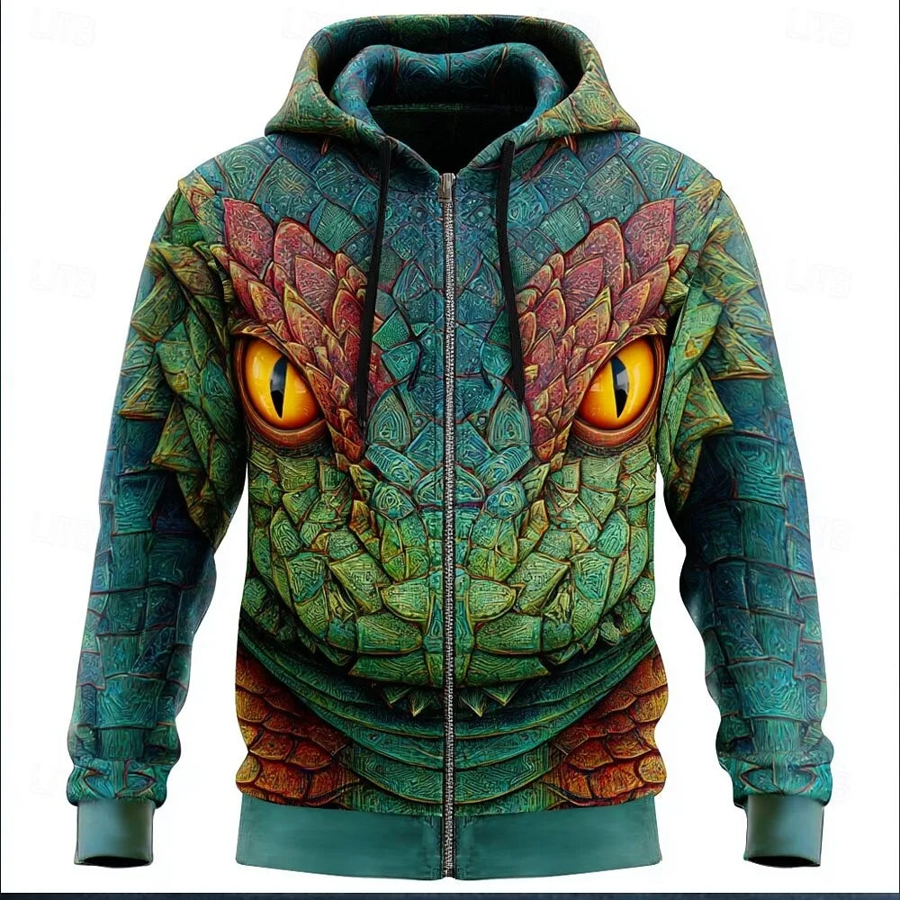Dragon 3d Print Zipper Hoodies Sweatshirts Men Women Unisex Hooded Oversized Hoodie Zip Up Sweatshirts Tracksuits