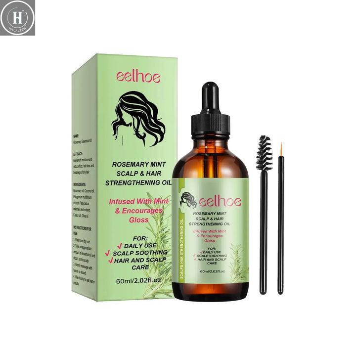 EELHOE Rosemary Oil Hair and Scalp Treatments Strengthening Against Hair Loss Natural Organic Rosemary Oil Hair Growth Products HALALZEN