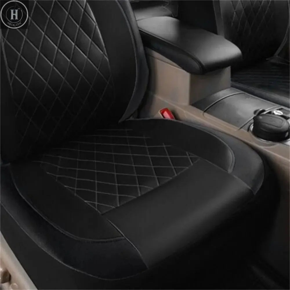 9pcs/Set Universal Car Seat Set PU Leather Car Seat Cushion Fully Surrounded Protective Pad Anti-Scratch Car Interior Accessorie HALALZEN