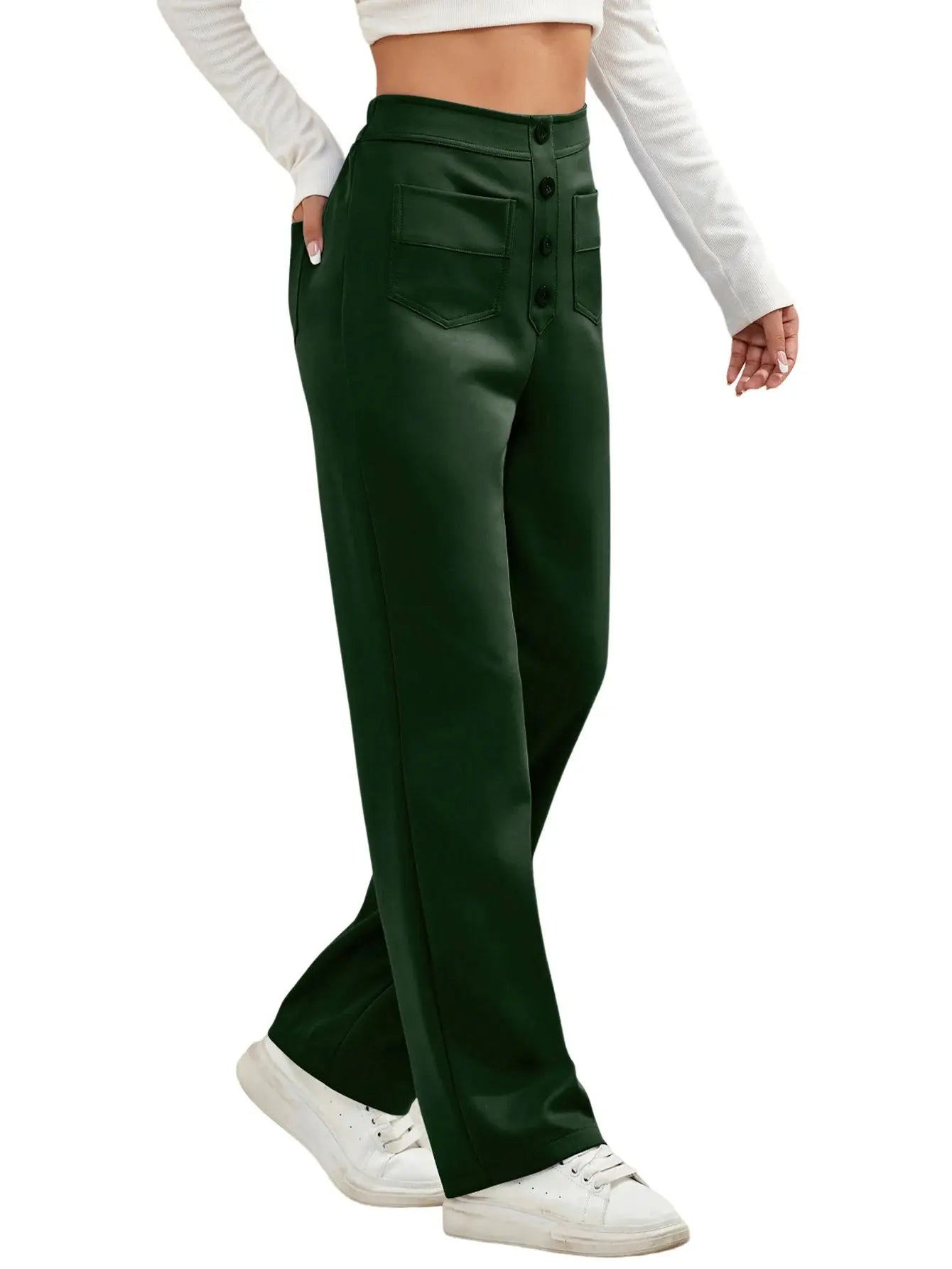 Women Sweatpants 2024 High-Waisted Multi-Pocket Cargo Pants Elegant Full-Length Casual Pants Halalzen UK