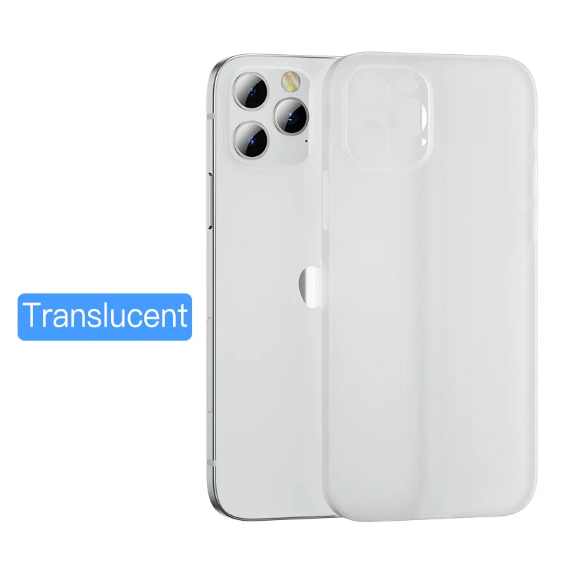 Ultra Thin PC Matte Case For iPhone 11 12 13 14 15 16 Pro Max 15 Plus Frosted Phone Cover shell