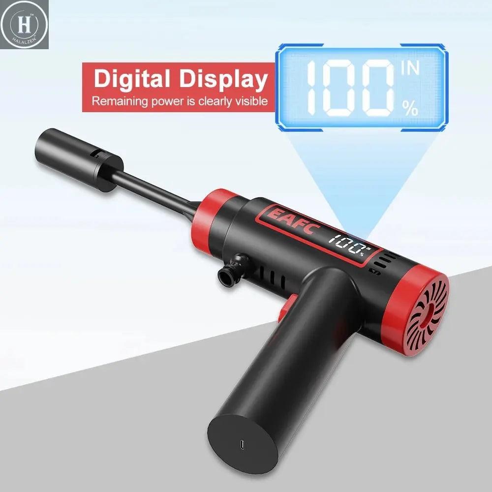 EAFC 60Bar Cordless High-Pressure Washer Water Gun Build In 12000mAh Lithium Battery Self Priming Sustain Machine for Auto Home HALALZEN