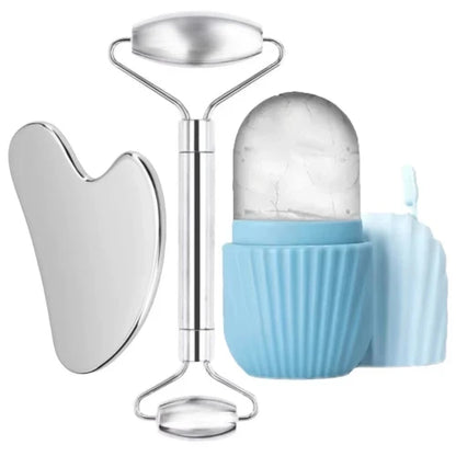 Ice Face Roller &amp; Gua Sha Facial Massage Tool