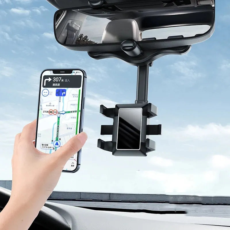 Rotatable Car Phone Holder Rearview Mirror Driving Recorder Bracket DVR/GPS Mobile Phone Support Car Mobile Phone Holder Halalzen